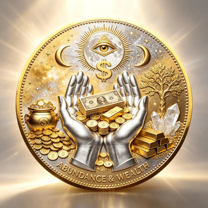 3D Wealth Prosperity Coin, All-Seeing Eye Collectible, Luck Charm, Portable Fortune, Ornaments