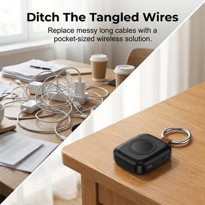Portable Keychain Charger for Smartwatches – Wireless Power On-the-Go