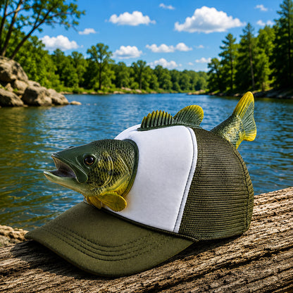 Three‑Dimensional Animal Trout Decor Fishing Hat