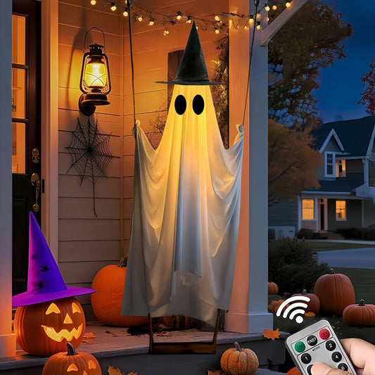 Halloween Hanging Ghost Swing – Light-Up Outdoor Decoration