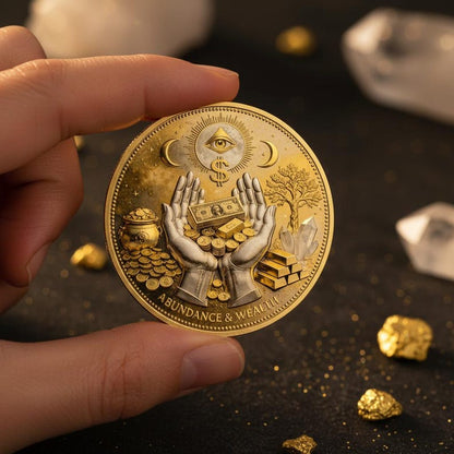 3D Wealth Prosperity Coin, All-Seeing Eye Collectible, Luck Charm, Portable Fortune, Ornaments
