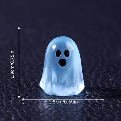 Glow‑in‑the‑Dark Mini Ghost Figurines | Resin Halloween DIY Decor 20/50PCS