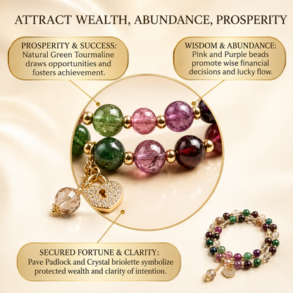 Double Strand Gemstone Bracelet | Wealth & Positive Energy Beaded Bracelet