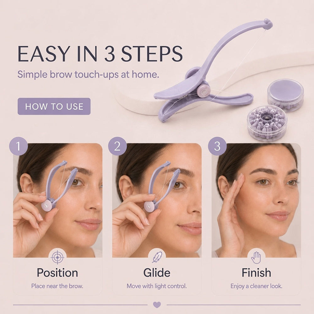 Manual Facial Hair Remover – Threading Tool for Face & Brows