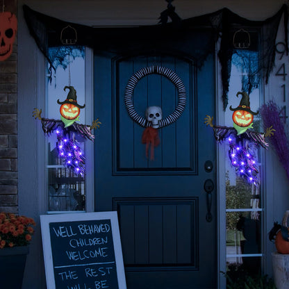 Solar Halloween Pumpkin Hanging Decor – Outdoor Halloween Lights