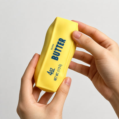 Crunchy Butter Bar Squishy Toy – Satisfying Squeeze Sensory Fidget Toy for Stress Relief, Relaxation & Fun