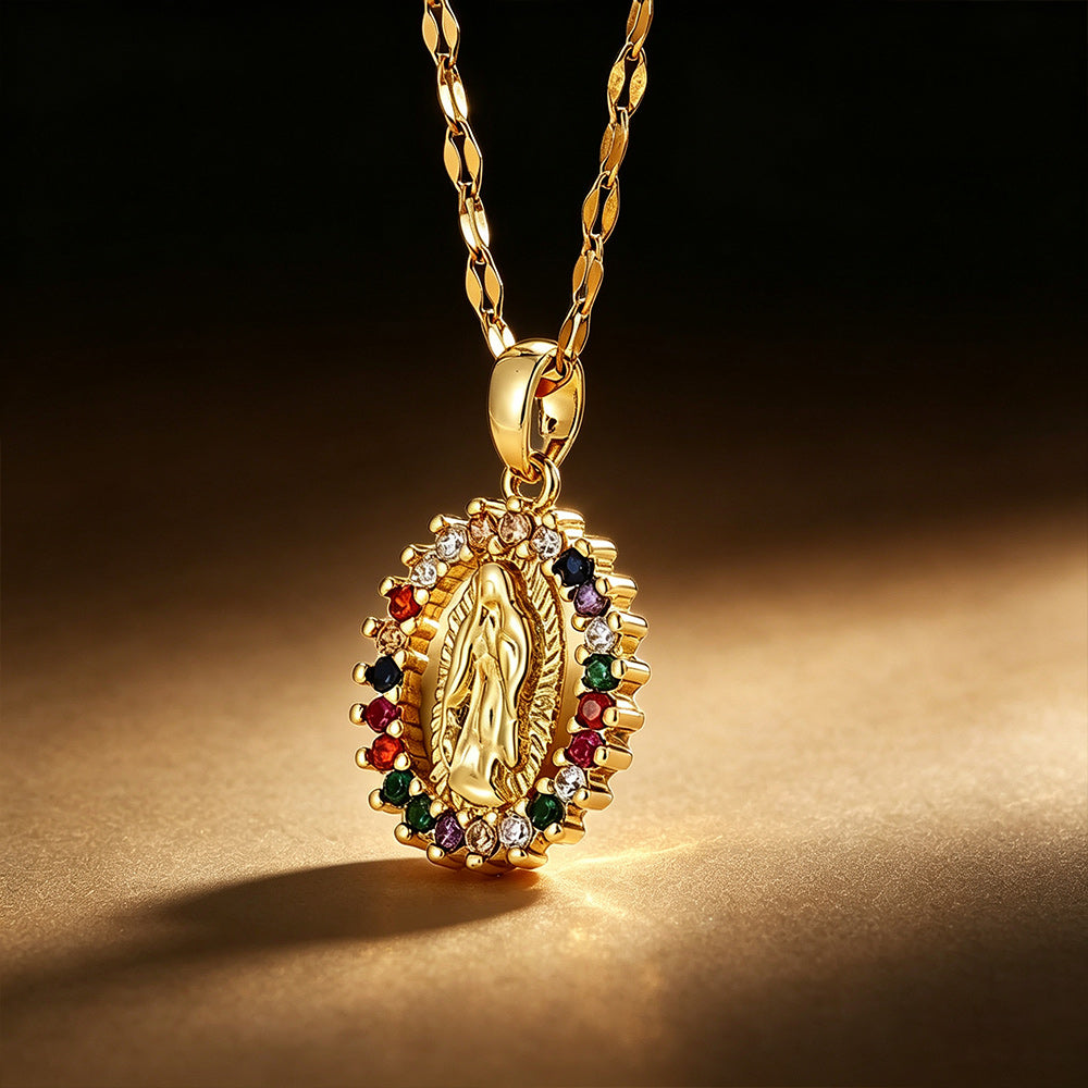 Virgin Mary Pendant Necklace