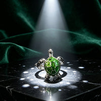 Lucky Silver Green Turtle