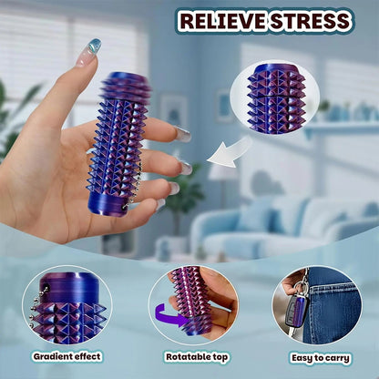 5-in-1 Sensory Fidget Toy – Spiky Stress Relief Tool with Clicker, Spinner, Slider & Roller