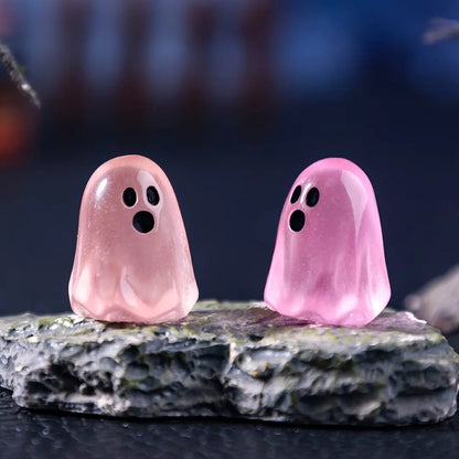 Glow‑in‑the‑Dark Mini Ghost Figurines | Resin Halloween DIY Decor 20/50PCS