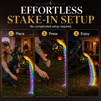 Witch Potion Waterfall Garden Lamp