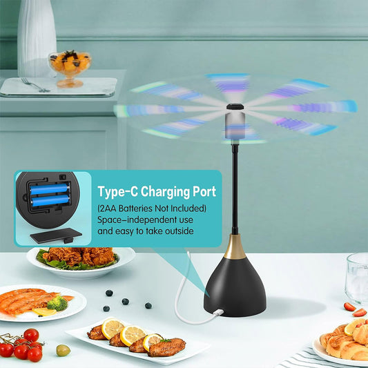 Portable Fly Repellent Fan – Enjoy Fly-Free Outdoor Meals Anywhere