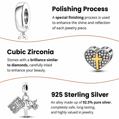 Daily Faith Divine Protection Bracelet – Christian Scripture Charm Adjustable Silver Jewelry