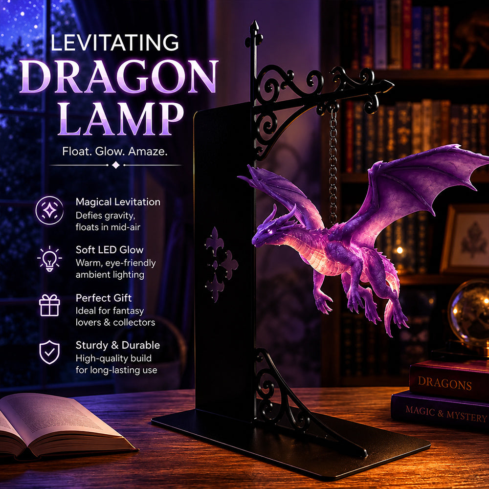 Dragon Bookshelf Lamp – Magical Book Nook LED Light