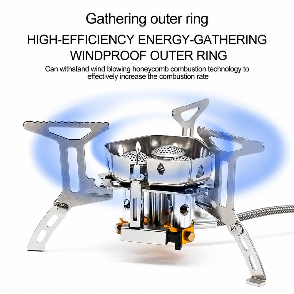 Camping Gas Burner – 5800W, Piezo Ignition, Windproof