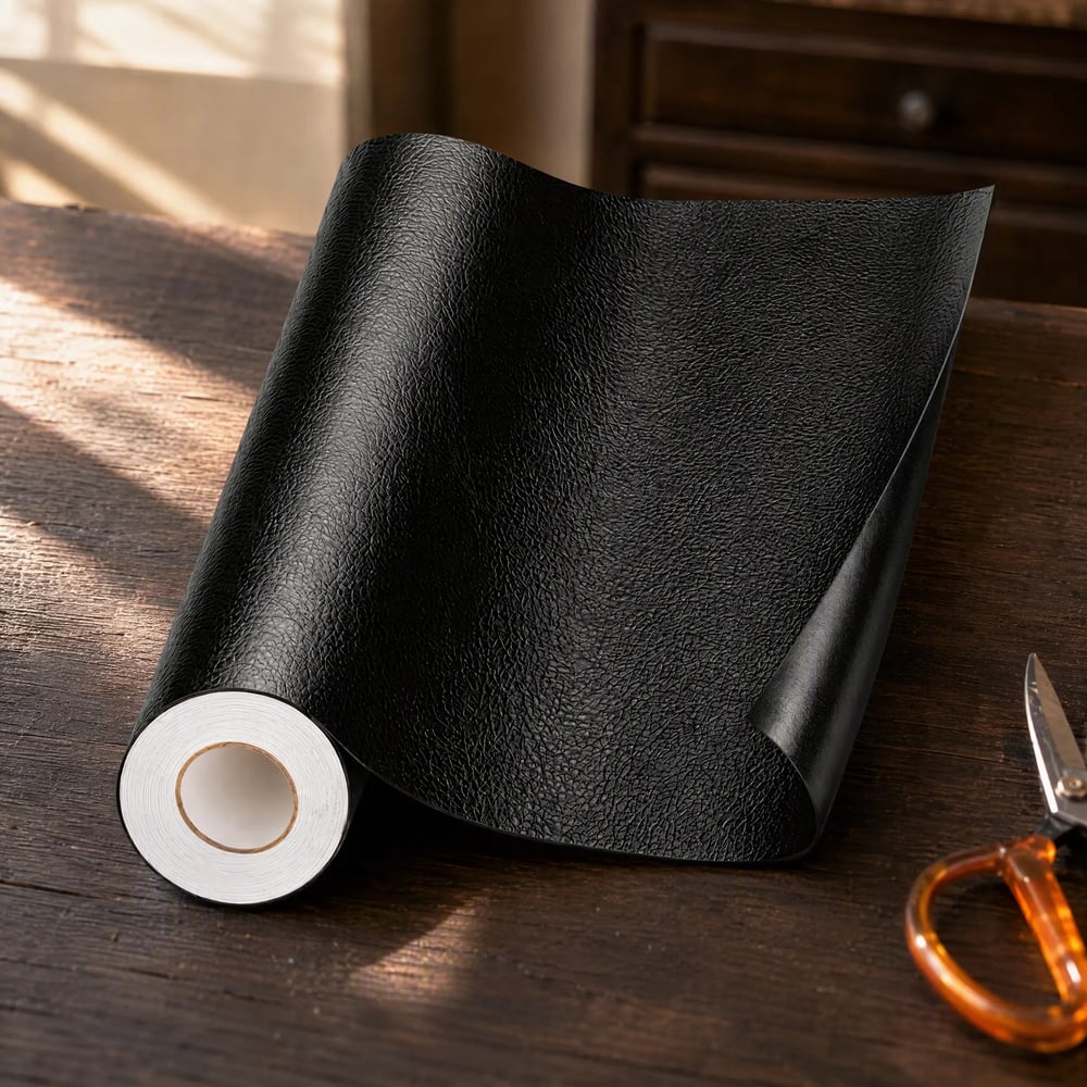 Black Self-Adhesive Leather Repair Patch Roll