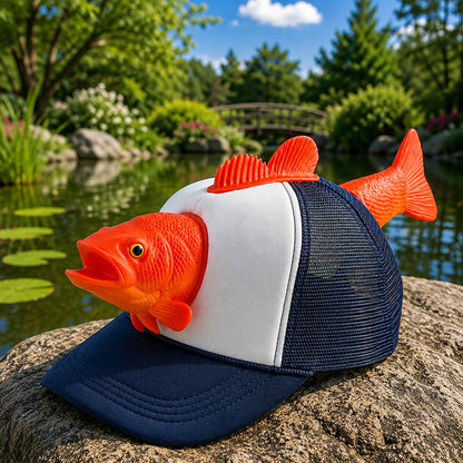 Three‑Dimensional Animal Trout Decor Fishing Hat