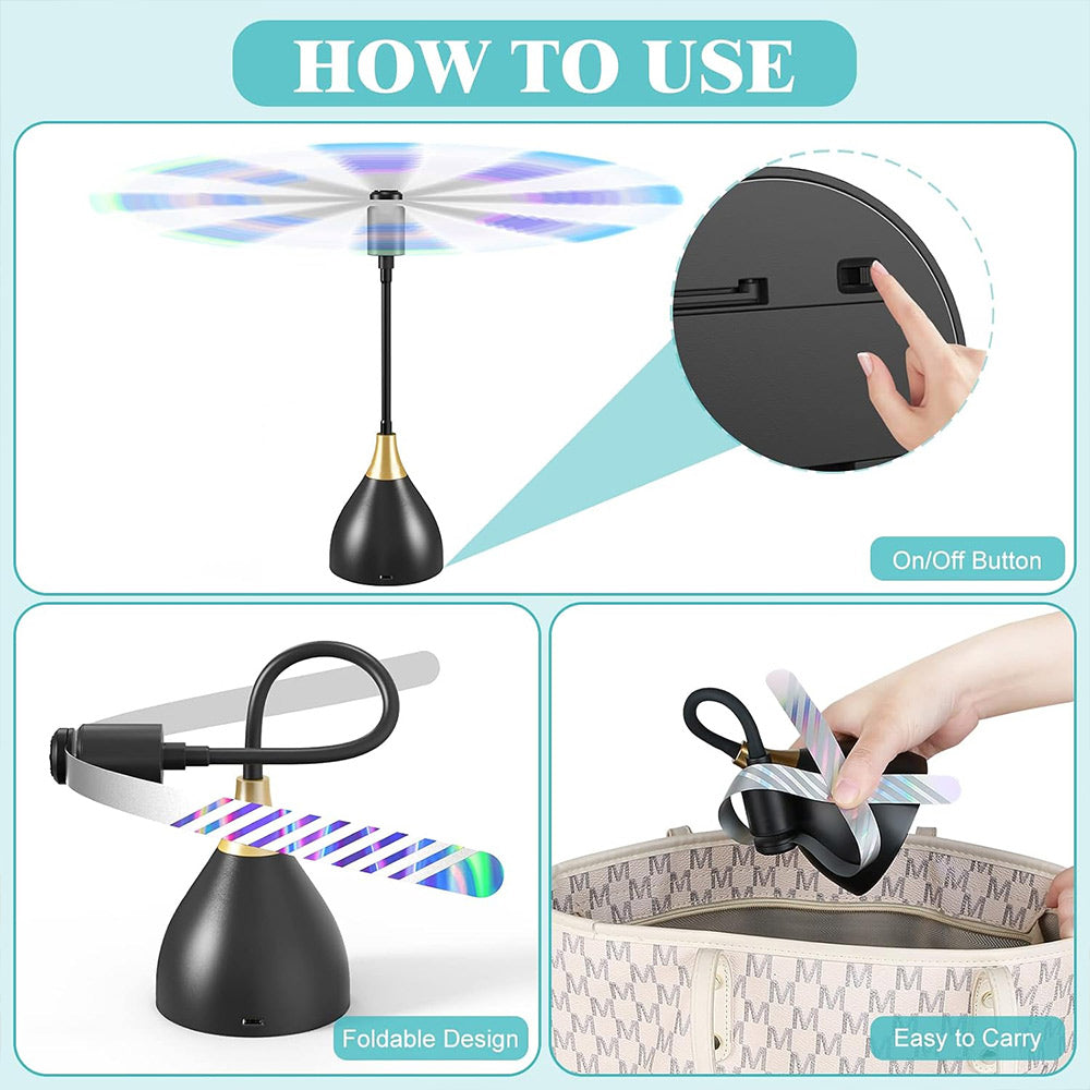 Portable Fly Repellent Fan – Enjoy Fly-Free Outdoor Meals Anywhere