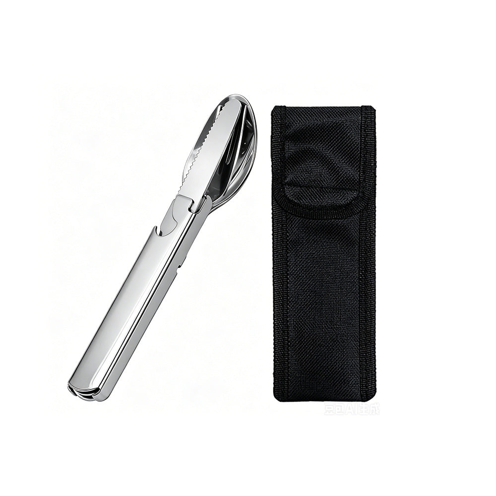 4-in-1 Portable Stainless Steel Utensil Set