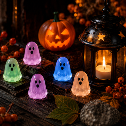 Glow‑in‑the‑Dark Mini Ghost Figurines | Resin Halloween DIY Decor 20/50PCS