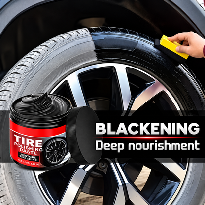🚗✨ Tire Shine & Protection Paste – Deep Black Gloss & Easy Tire Restoration