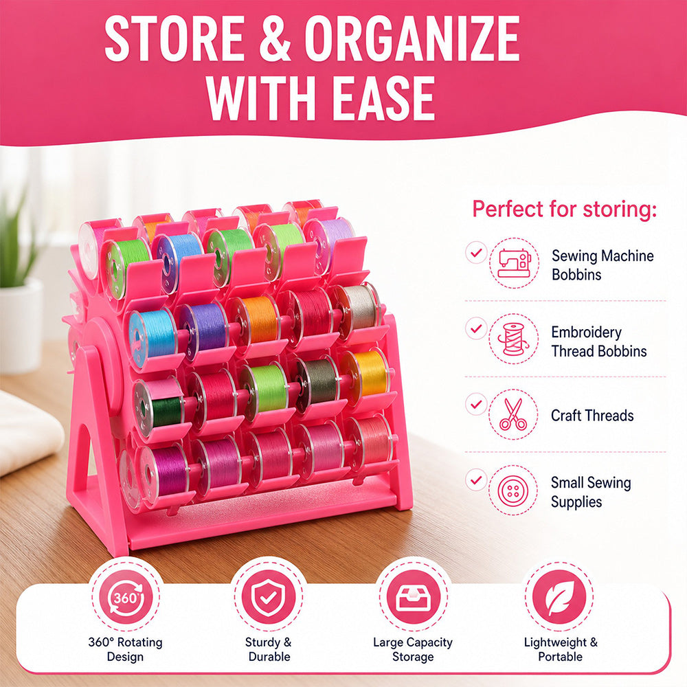 Rotating Bobbin Thread Organizer