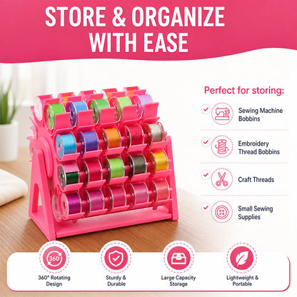 Rotating Bobbin Thread Organizer