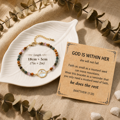 📿Mustard Seed Beaded Bracelet | Matthew 17:20 Move Mountains Christian Inspirational Jewelry Gift