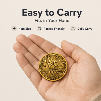 3D 777 Universe Destiny Lucky Commemorative Coin for Wealth Fortune