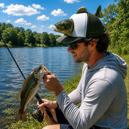 Three‑Dimensional Animal Trout Decor Fishing Hat