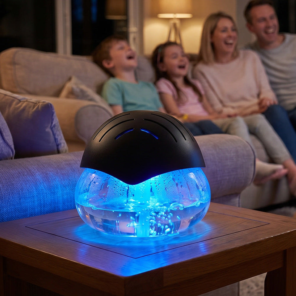 Portable Water Filtration Air Purifier & Humidifier with LED Night Light