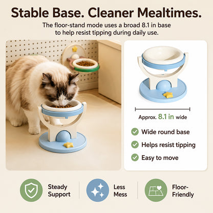 2-in-1 Wall Mounted Elevated Pet Bowl