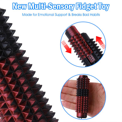 5-in-1 Sensory Fidget Toy – Spiky Stress Relief Tool with Clicker, Spinner, Slider & Roller