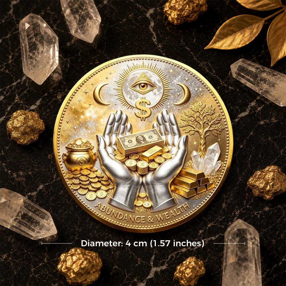 3D Wealth Prosperity Coin, All-Seeing Eye Collectible, Luck Charm, Portable Fortune, Ornaments