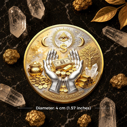 3D Wealth Prosperity Coin, All-Seeing Eye Collectible, Luck Charm, Portable Fortune, Ornaments