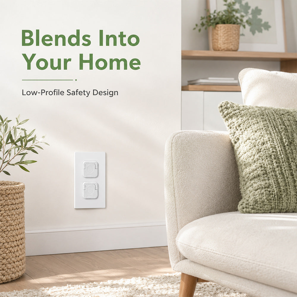 Baby Proof Socket Covers with Smart Handle Design – Fits 2 & 3-Prong Outlets