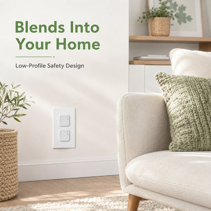 Baby Proof Socket Covers with Smart Handle Design – Fits 2 & 3-Prong Outlets