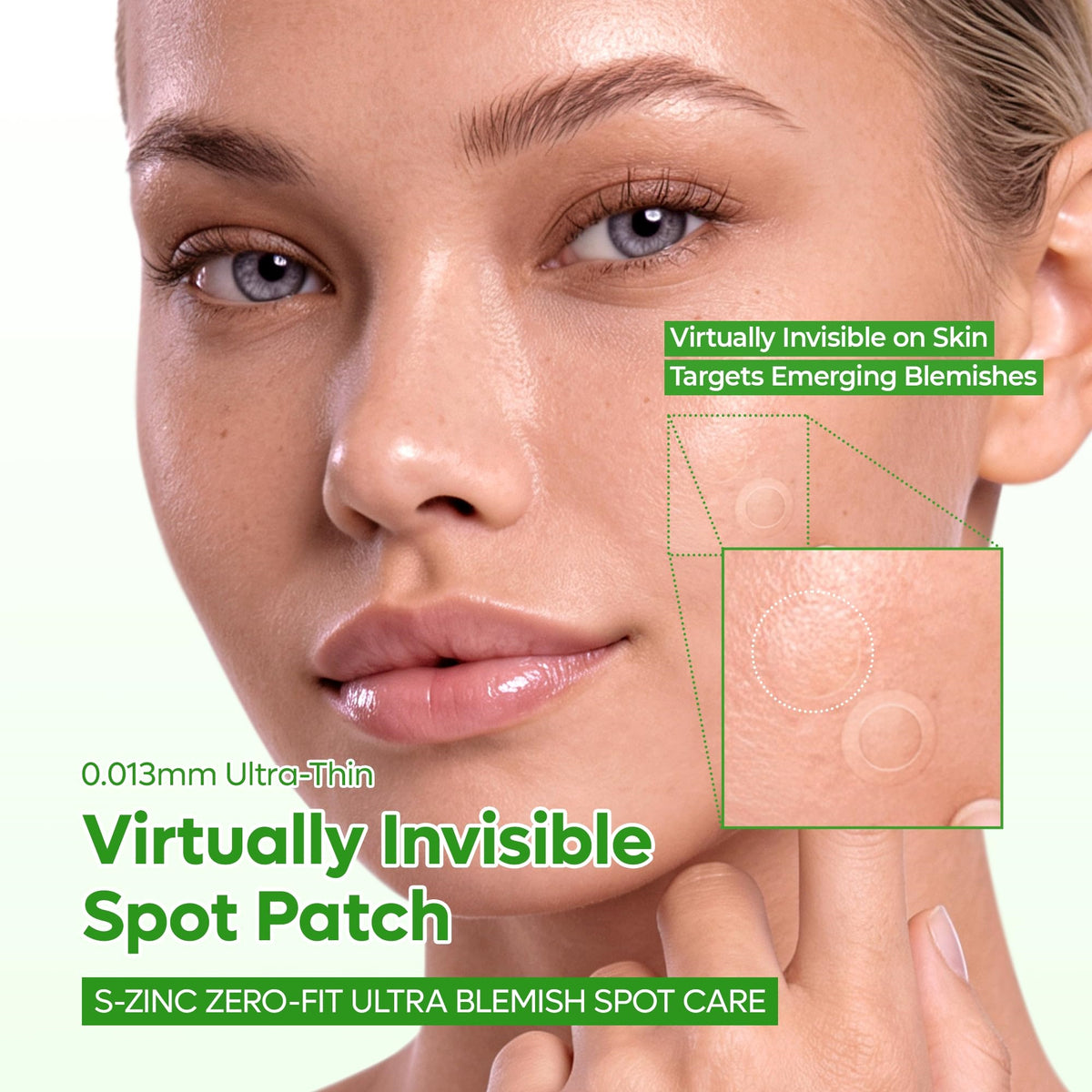 ✨🌿 Invisible Ultra-Thin Pimple Patches for Face – 0.013mm Clear Acne & Zit Stickers Under Makeup with Sulfur, Salicylic Acid, AHA & PHA, Korean Skincare, 72 Count