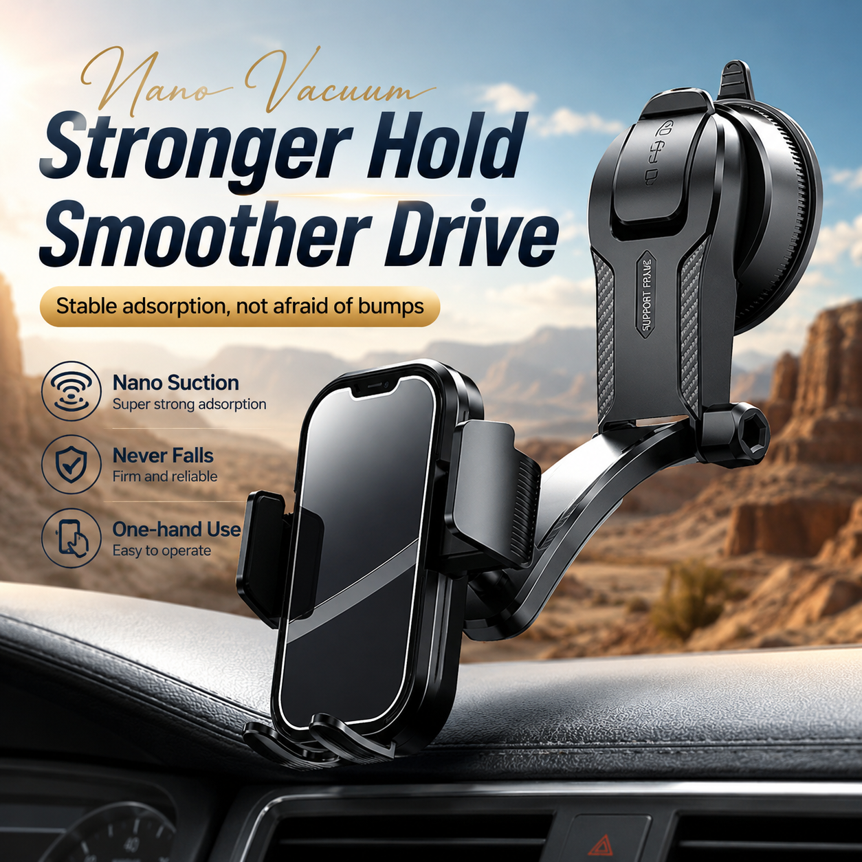 Car Phone Holder 2026 Ultimate Phone Holder for Your Car Windshield Dashboard Cell Phone Car Mount