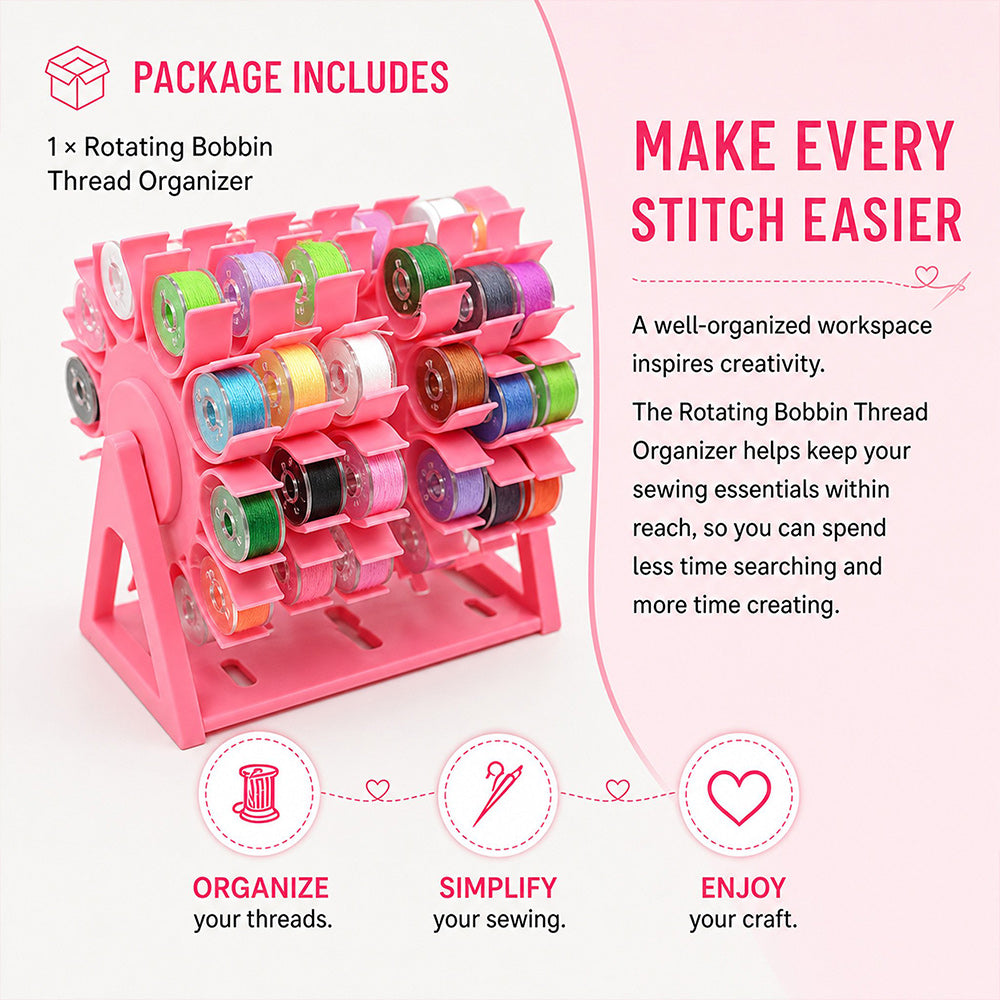 Rotating Bobbin Thread Organizer