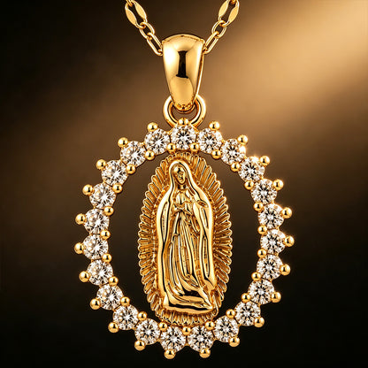 Virgin Mary Pendant Necklace