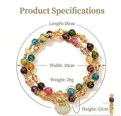 Double Strand Gemstone Bracelet | Wealth & Positive Energy Beaded Bracelet