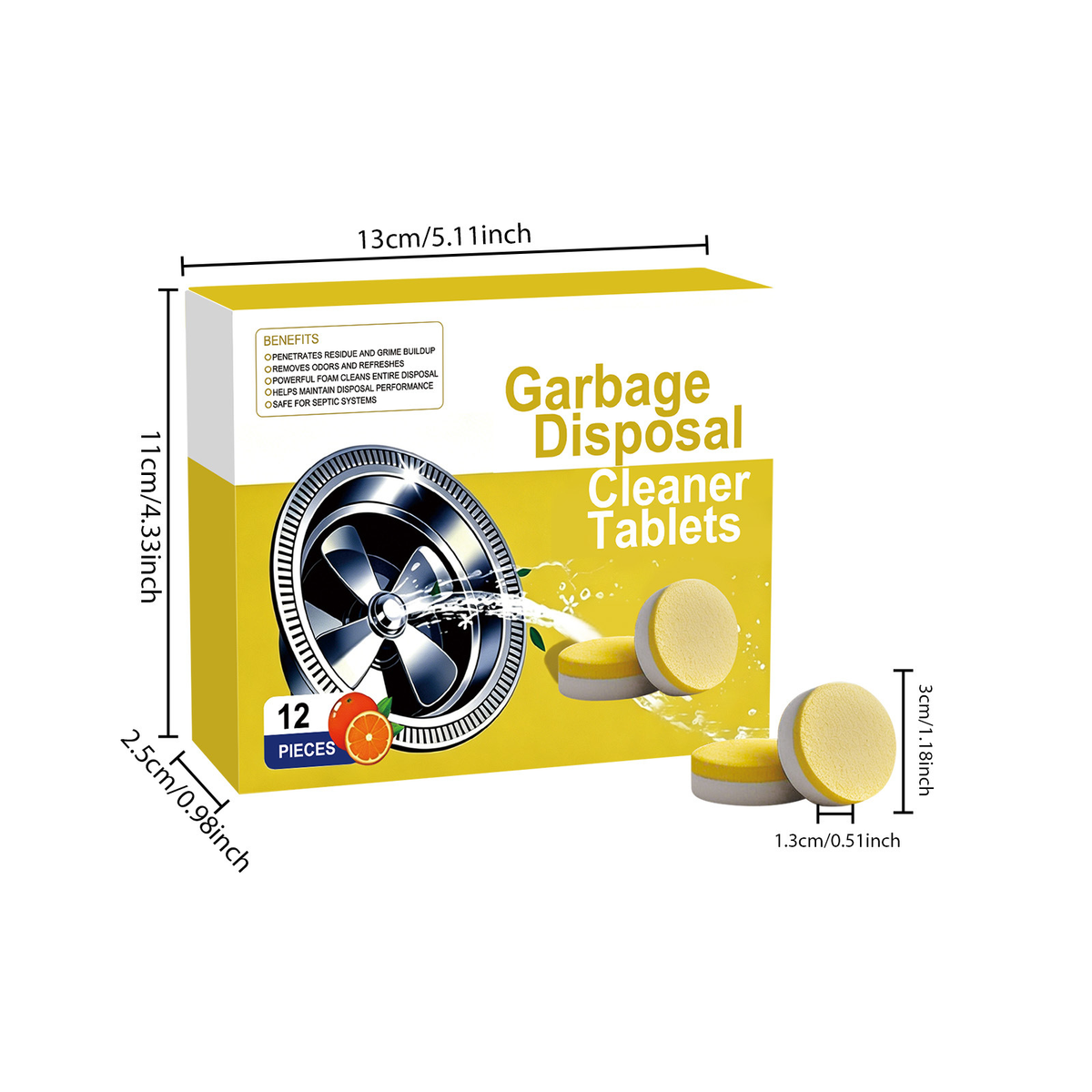 Garbage Disposal Cleaner Tabs for Kitchen Sink Garbage Disposal