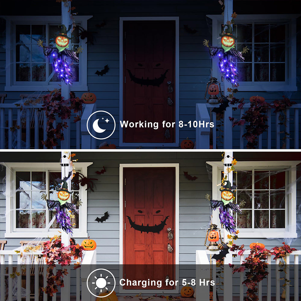 Solar Halloween Pumpkin Hanging Decor – Outdoor Halloween Lights