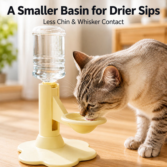 Gravity Cat Water Dispenser – Raised Anti-Spill Bowl