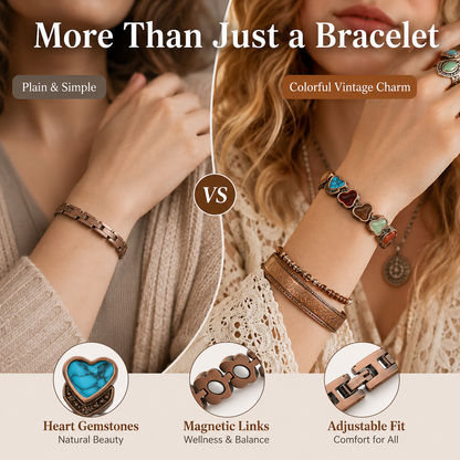 Copper Bracelet for Women, Pure Copper Magnetic Bracelets, Natural Unique Gemstone