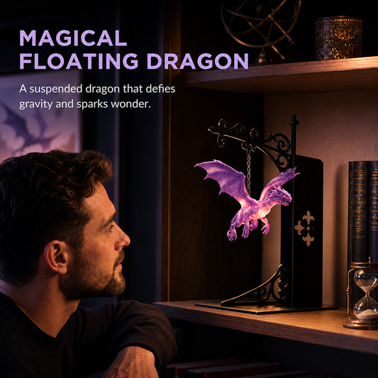 Dragon Bookshelf Lamp – Magical Book Nook LED Light