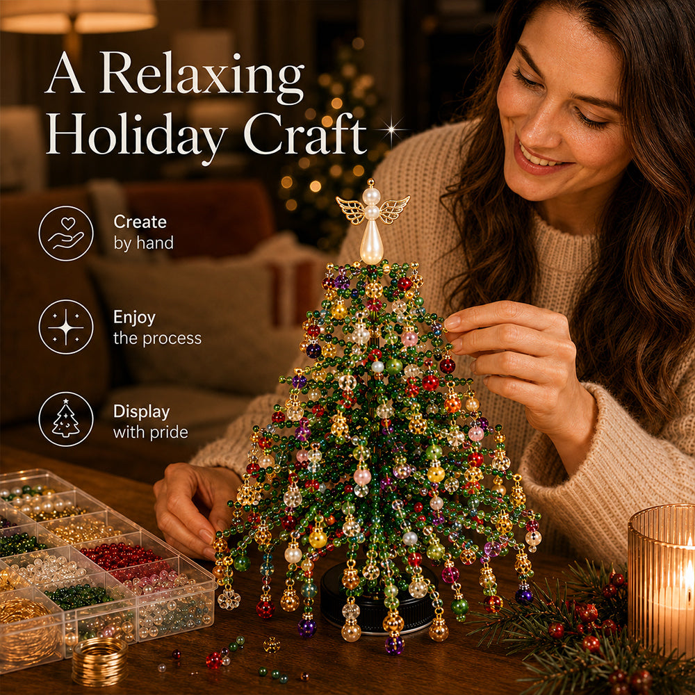 DIY Beaded Christmas Tree Kit – Create Your Own Sparkling Holiday Decor