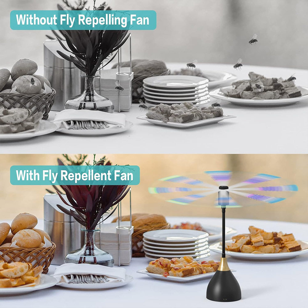 Portable Fly Repellent Fan – Enjoy Fly-Free Outdoor Meals Anywhere