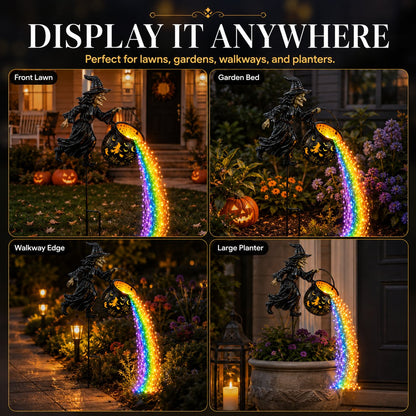 Witch Potion Waterfall Garden Lamp